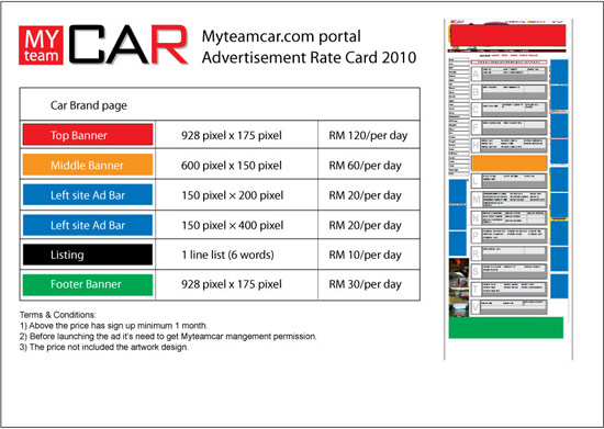 Advertisement Price Rate - Template Page Section