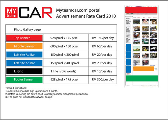 Advertisement Price Rate - Photo Gallery Page Section
